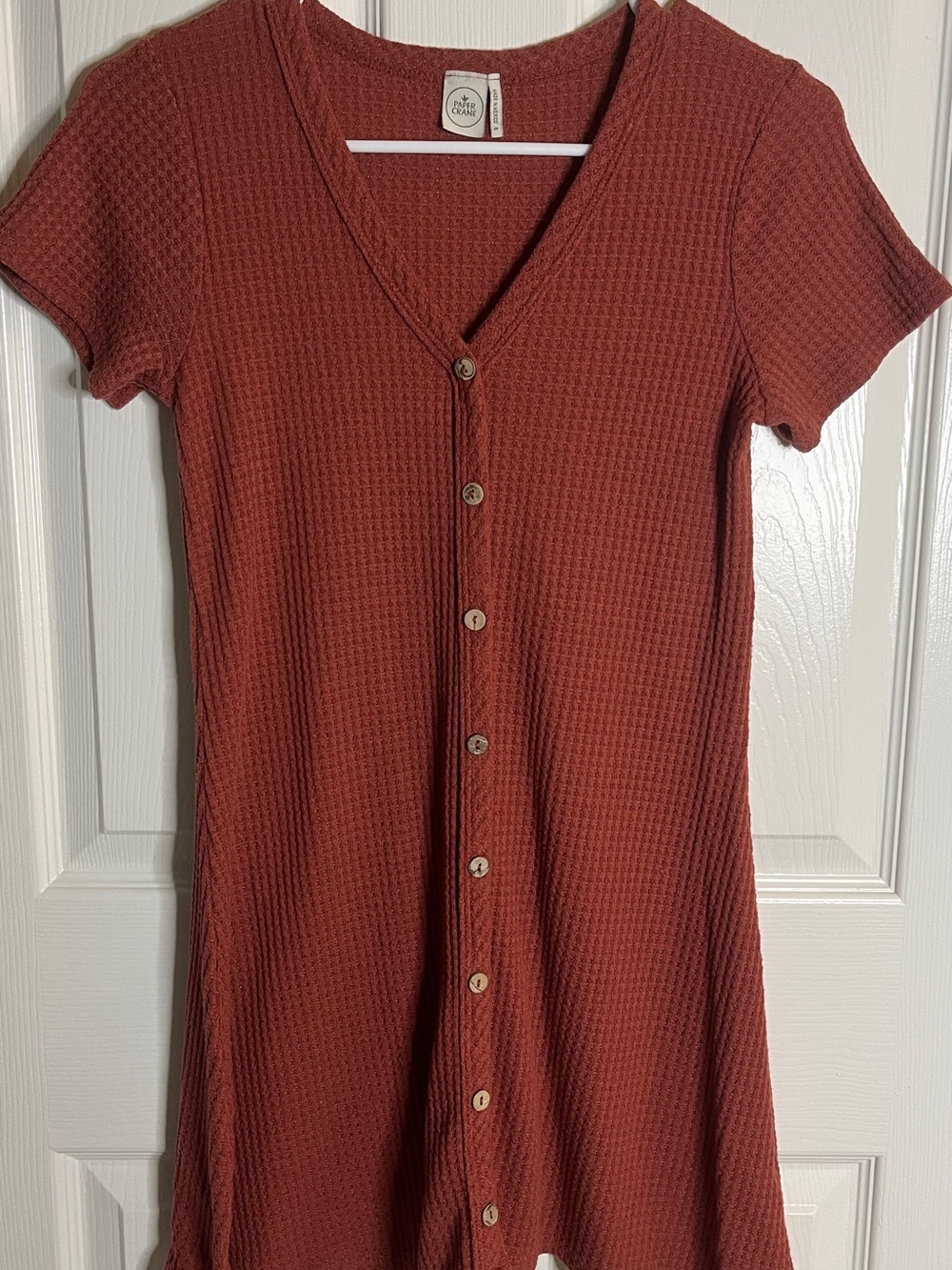 Button-Front Mini Dress